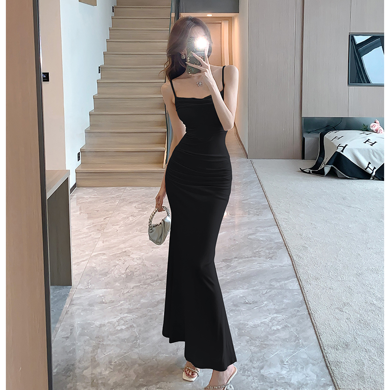 2025 New Mermaid Cami Dress Women High-End Elegant Birthday Evening Long Dress - Image 4