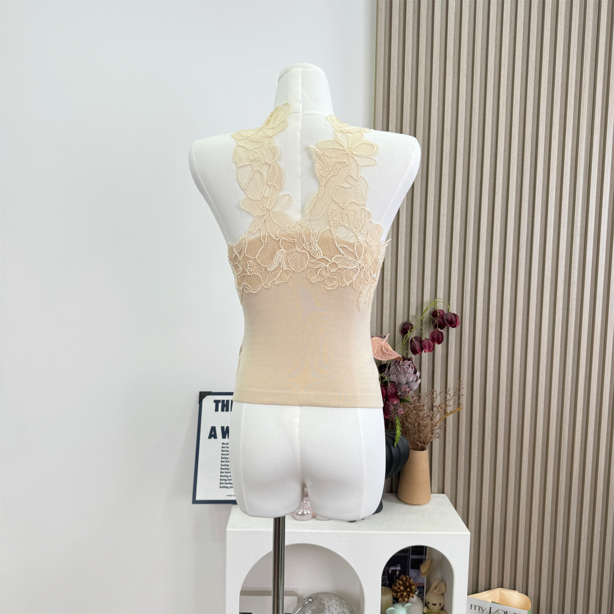 Lace Trim Slim Fit Knit Camisole Tank Top - Image 4