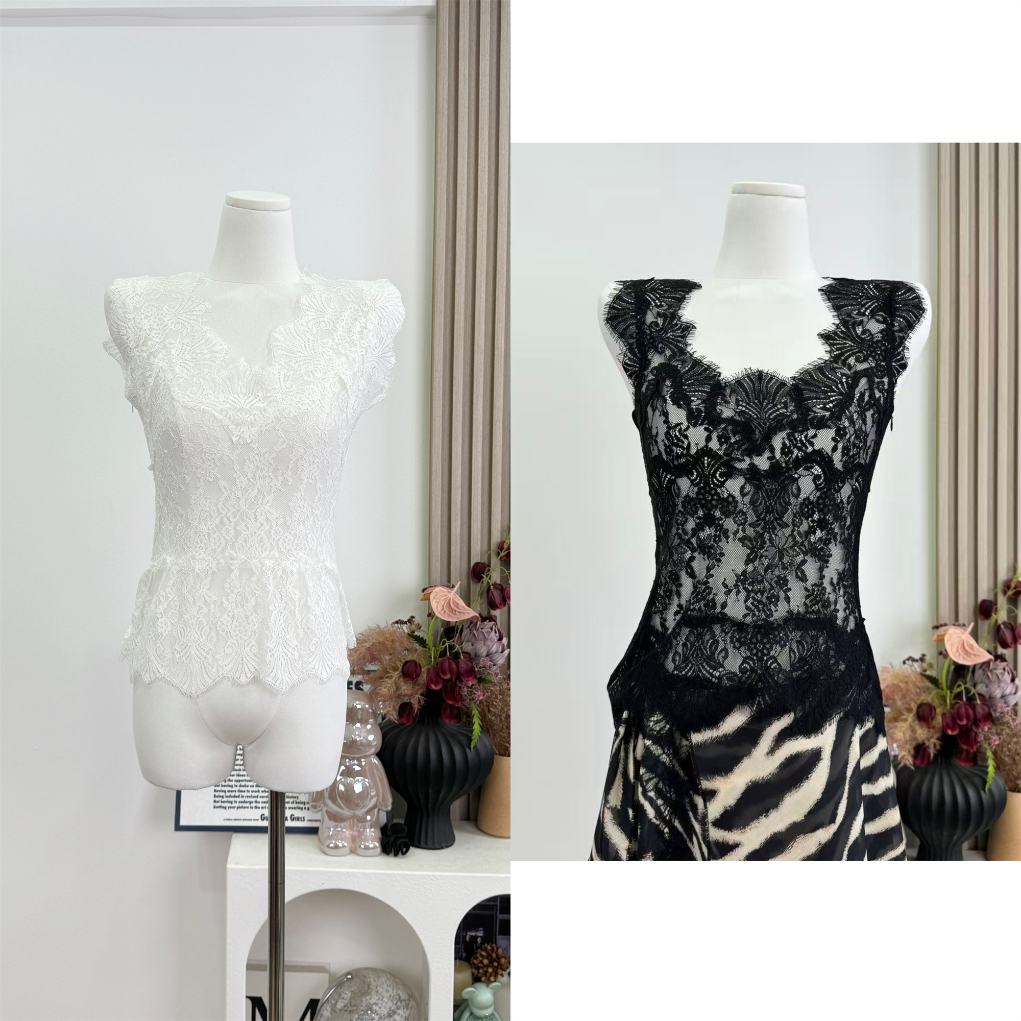 Woppei Lace V-Neck Slim Fit Camisole Women's Summer Tank Top