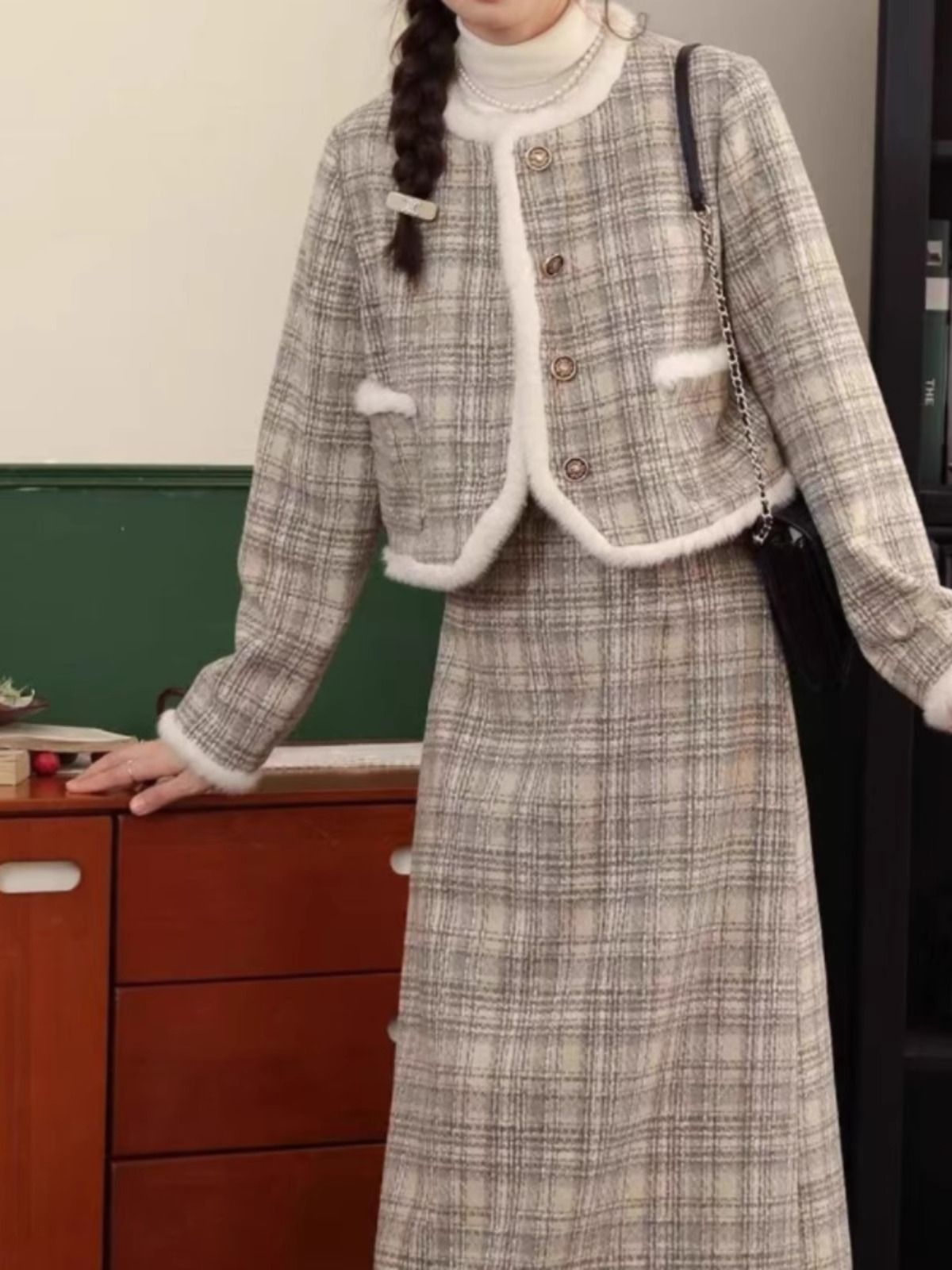 New Winter Two-Piece Set with Padded Cotton for Women - Image 2