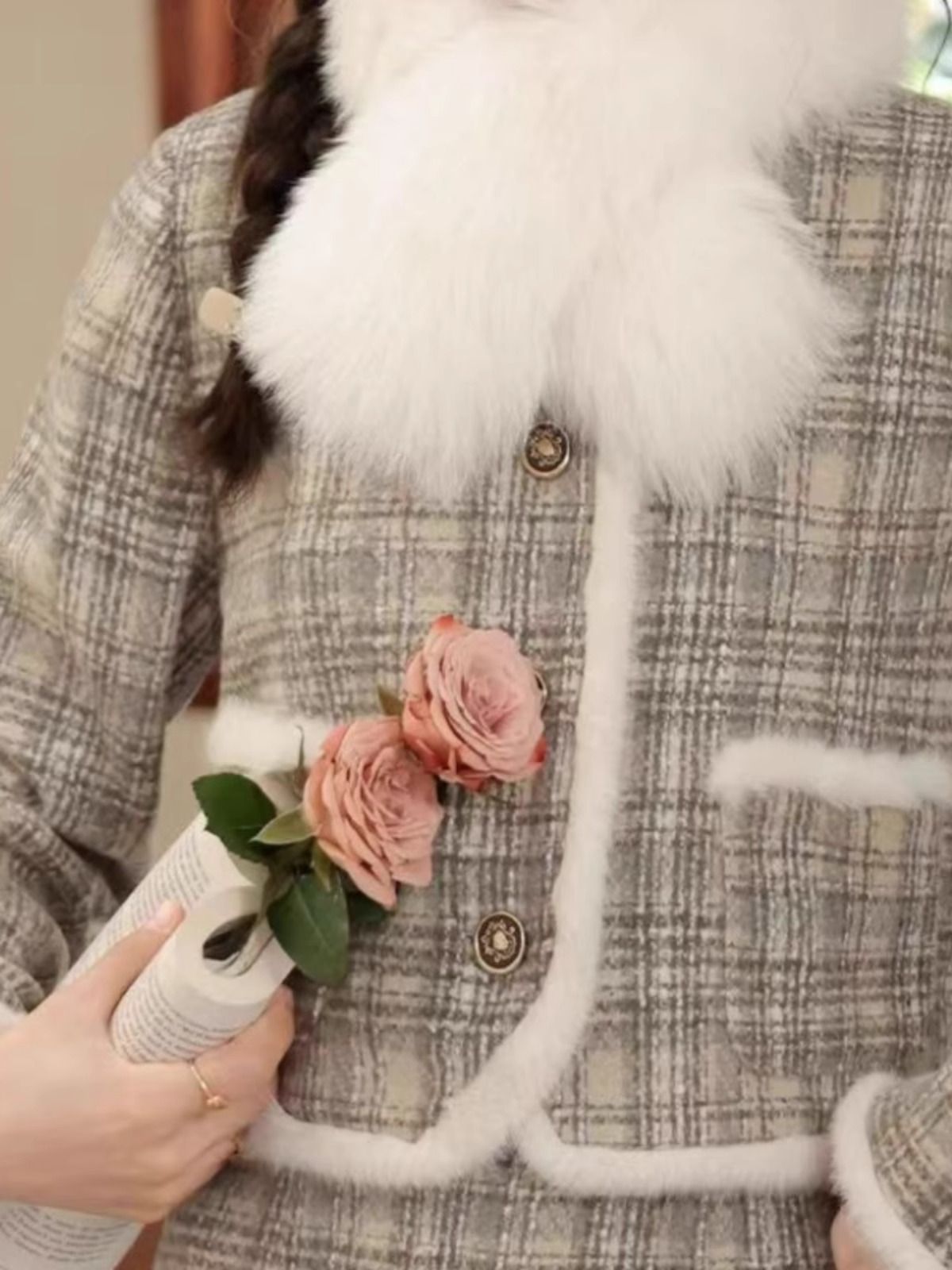 New Winter Two-Piece Set with Padded Cotton for Women - Image 3