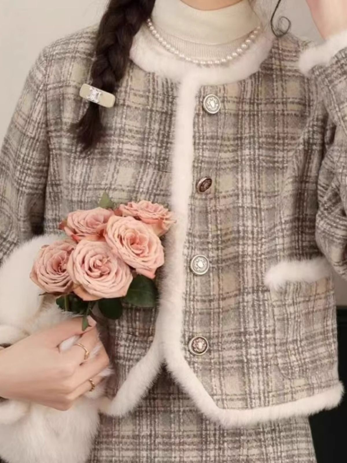 New Winter Two-Piece Set with Padded Cotton for Women - Image 4
